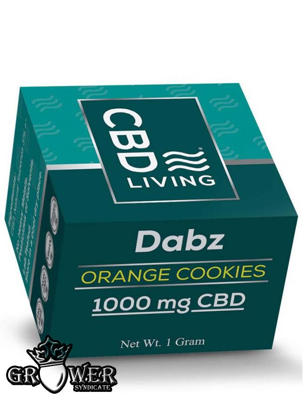 CBD Dabz/Wax/Shatter/Воск 1000mg CBD Living (Orange Cookie) 1g - Купить Товары с CBD в интернет магазине GrowerSyndicate